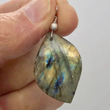 Load image into Gallery viewer, Labradorite Sterling Silver Drop Pendant | 1 7/8" Long | Blue Rainbow |