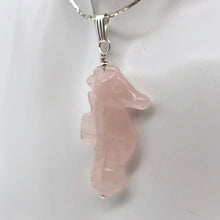 Load image into Gallery viewer, Rose Quartz Hand Carved Seahorse w/Silver Findings Pendant - So Cute! 509244RQS - PremiumBead Alternate Image 10
