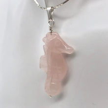 Load image into Gallery viewer, Rose Quartz Hand Carved Seahorse w/Silver Findings Pendant - So Cute! 509244RQS - PremiumBead Alternate Image 10