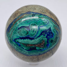 Load image into Gallery viewer, Azurite Malachite Chrysoprase Scry Crystal Sphere | 55mm | Green/Blue/Brown | 1