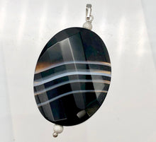 Load image into Gallery viewer, Stunning! Faceted Sardonyx Agate Sterling Silver Pendant | 2 1/4" Long |