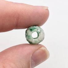 Load image into Gallery viewer, Basket Weave Carved 18x16mm Flowering Jade Barrel Bead 10570Fj | 15x13mm | Green - PremiumBead Alternate Image 10