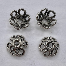 Load image into Gallery viewer, Intricate~ 2.3G Solid Sterling Silver Filigree 9x6mm Bead Caps 004037