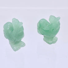Load image into Gallery viewer, 2 Cute Carved Aventurine Rooster Beads | 21x15x9mm | Green - PremiumBead Alternate Image 2