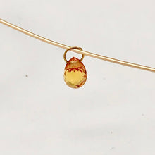Load image into Gallery viewer, Sapphire 18K Briolette Bead Pendant | Golden Orange | 5x3mm | .56 ct |