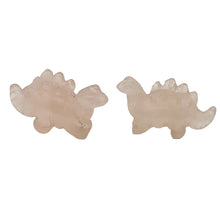Load image into Gallery viewer, 2 Lovely Dinosaur Rose Quartz Stegosaurus Beads | 21x11x8mm | Pink