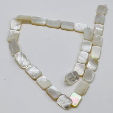 Load image into Gallery viewer, Natural Mother of Pearl Shell Rectangle Bead Strand 102143