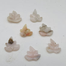 Load image into Gallery viewer, 7 Pink Peruvian Opal 19x17mm Leaf Briolette Beads for Jewelry Making 10823D