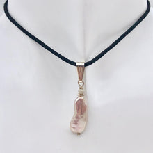Load image into Gallery viewer, Pink Biwa FW Pearl with Sterling Silver Pendant, 1.5 inches 5082J - PremiumBead Alternate Image 3