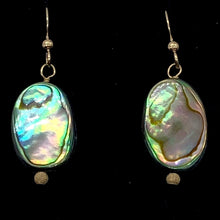 Load image into Gallery viewer, Abalone 14K Gold Filled Drop Earrings | 1 1/4" Long | Blue | 1 Pair Earrings |