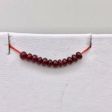 Load image into Gallery viewer, 49.0cts AAA+ Natural Ruby 3.25x2.25mm Smooth Roundel 15 inch Bead Strand - PremiumBead Alternate Image 5