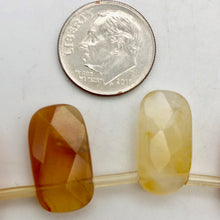 Load image into Gallery viewer, Premium! Faceted Natural Carnelian Agate 18x10x6mm Rectangular Bead Strand - PremiumBead Alternate Image 7
