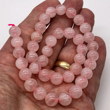 Load image into Gallery viewer, Rose Quartz 8" Strand Round | 10 mm | Pink | 20 Bead