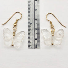 Load image into Gallery viewer, Quartz Butterfly 14Kgf Gold Earrings | Semi Precious Stone Jewelry | - PremiumBead Alternate Image 7