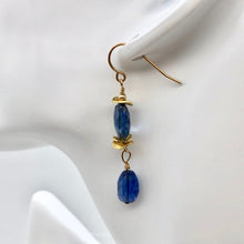 Load image into Gallery viewer, Stunning AAA Blue Kyanite 14Kgf Earrings, 1 13/16" (Long), Blue 310834 - PremiumBead Alternate Image 4