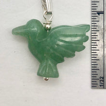 Load image into Gallery viewer, Aventurine Dove Pendant Necklace | Semi Precious Stone Jewelry | Silver Pendant - PremiumBead Alternate Image 6