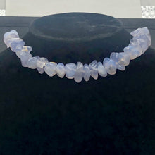 Load image into Gallery viewer, Oregon Holly Blue Chalcedony Agate 89 Grams Nugget Strand| 12x6 16x10 | 53 Bead|