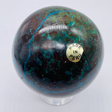 Load image into Gallery viewer, Chrysocolla Cuprite Scry Crystal Round | 65mm | Blue/Copper | 1 Sphere