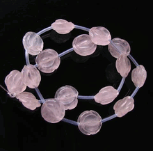 Load image into Gallery viewer, Rose Quartz 8 Carved Roses Flower Bead 8 inch Strand 10175HS - PremiumBead Primary Image 1