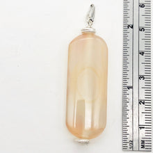 Load image into Gallery viewer, Red Orange Sardonyx Pendant with Sterling Silver Accent Bead | 2 1/4" Long |