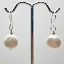 Load image into Gallery viewer, Creamy White Coin FW Pearl Drop/Dangle | 1 1/4" Long | White | 1 Earrings