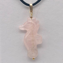 Load image into Gallery viewer, Rose Quartz Hand Carved Seahorse w/14K Gold Filled Findings Pendant 509244RQS - PremiumBead Primary Image 1