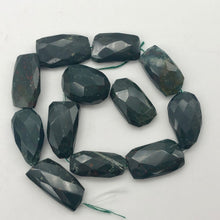 Load image into Gallery viewer, Hand Faceted 3 Bloodstone Focal Pendant Bead | 26-23mm | Green/Red | 6214 - PremiumBead Alternate Image 6