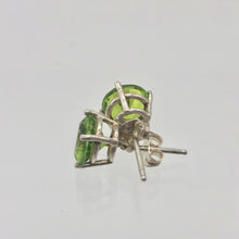 Load image into Gallery viewer, August 7mm Lab Peridot & Sterling Silver Stud Earrings 9780A - PremiumBead Alternate Image 4