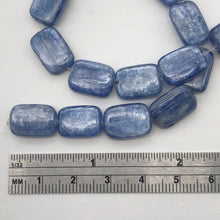Load image into Gallery viewer, Kyanite Rectangle Chatoyant Beads | 14x10x6 | Blue | 4 Beads |