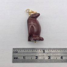Load image into Gallery viewer, March of The Penguins Jasper Carved Bead & 14Kgf Pendant| 1 3/8" Long| Red | - PremiumBead Alternate Image 4