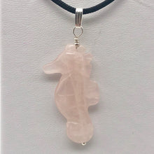 Load image into Gallery viewer, Rose Quartz Hand Carved Seahorse w/Silver Findings Pendant - So Cute! 509244RQS - PremiumBead Alternate Image 7