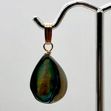 Load image into Gallery viewer, Abalone 14K Gold Filled Drop Pendant | 1" Long | Blue |