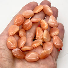 Load image into Gallery viewer, Chalcedony Oval Stone Strand| 18x13x7 to 15x12x6 | Orange Pink | 26 to 22 Beads|