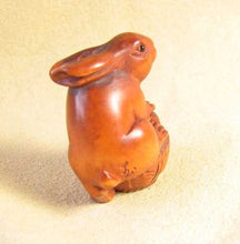 Load image into Gallery viewer, In A Basket Bunny Rabbit Boxwood Ojime/Netsuke Bead - PremiumBead Alternate Image 2