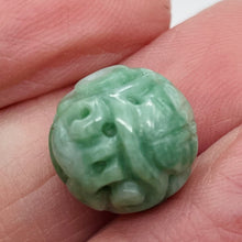 Load image into Gallery viewer, Jade AAA Intricately Carved Round Bead | 14mm | Green | 1 Bead |