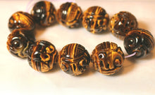 Load image into Gallery viewer, 19mm Premium Tiger's Eye Carved in Hongshan Style Long Life Dragon Bead 4843B1 | 19mm | Golden Brown - PremiumBead Alternate Image 3