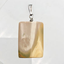 Load image into Gallery viewer, Creamy yellow beige Mookaite & Silver Pendant! | 35x25x5mm | - PremiumBead Alternate Image 3