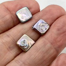 Load image into Gallery viewer, 3 Platinum Diamond Fresh Water Coin Pearls 3912