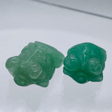 Load image into Gallery viewer, Aventurine 2 Koi Carved Goldfish Beads | 23x11x5mm | Green