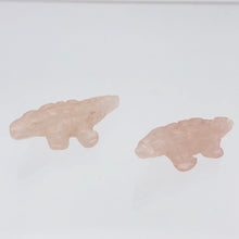 Load image into Gallery viewer, Rosie Gators 2 Carved Rose Quartz Alligators Beads | 28x14x7mm | Pink - PremiumBead Alternate Image 8

