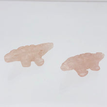 Load image into Gallery viewer, Rosie Gators 2 Carved Rose Quartz Alligators Beads | 28x14x7mm | Pink - PremiumBead Alternate Image 8