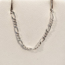 Load image into Gallery viewer, Italian! 8" Silver Figaro Chain Bracelet Or Anklet 9995 - PremiumBead Primary Image 1