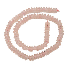 Load image into Gallery viewer, Rose Quartz 8" Strand Rondell | 8x4 mm | Pink |50 Beads |