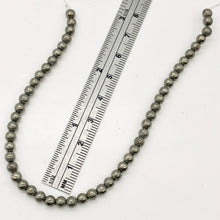 Load image into Gallery viewer, Pyrite Natural Round Bead Half Strand | 4mm | Silver | 50 Bead(s) |