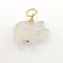 Load image into Gallery viewer, Quartz Pig Pendant Necklace | Semi Precious Stone Jewelry | 14k Pendant