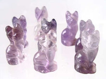 Load image into Gallery viewer, Adorable! 2 Amethyst Sitting Carved Cat Beads | 21x12x8mm | Purple - PremiumBead Alternate Image 7