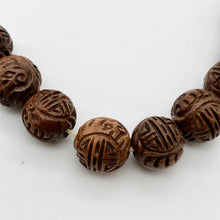 Load image into Gallery viewer, 11.5mm Hand Carved Longevity Knot Boxwood Beads - 2 Beads - PremiumBead Primary Image 1