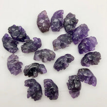 Load image into Gallery viewer, Prosperity 2 Amethyst Hand Carved Bison / Buffalo Beads | 21x14x8mm | Purple - PremiumBead Alternate Image 8