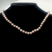 Load image into Gallery viewer, Freshwater Round Pearl Knotted 14K Gold Filled Necklace | 19 Inch | Pink |