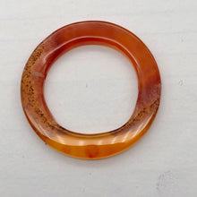 Load image into Gallery viewer, Carnelian Agate Picture Frame Bead | 37x3.5mm | Orange | 23mm opening |